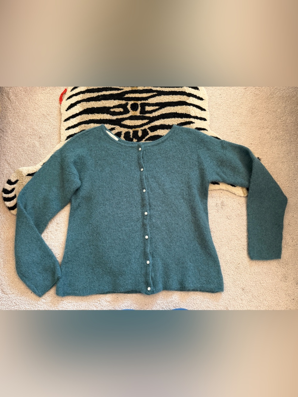 Sezane Gaspard Cardigan Kid Mohair Sage